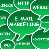 Illustration of clouds about E-mail marketing